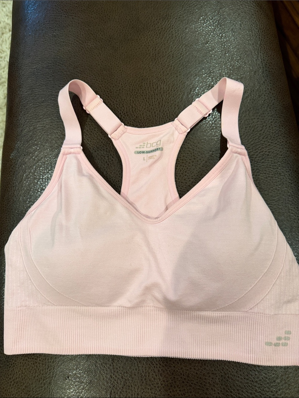 bcg Pale Pink Racerback Low-Impact Sports Bra